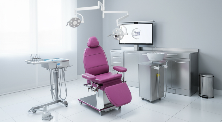 Multidisciplinary surgical clinic composition by Tecnomed Italia in stainless steel.