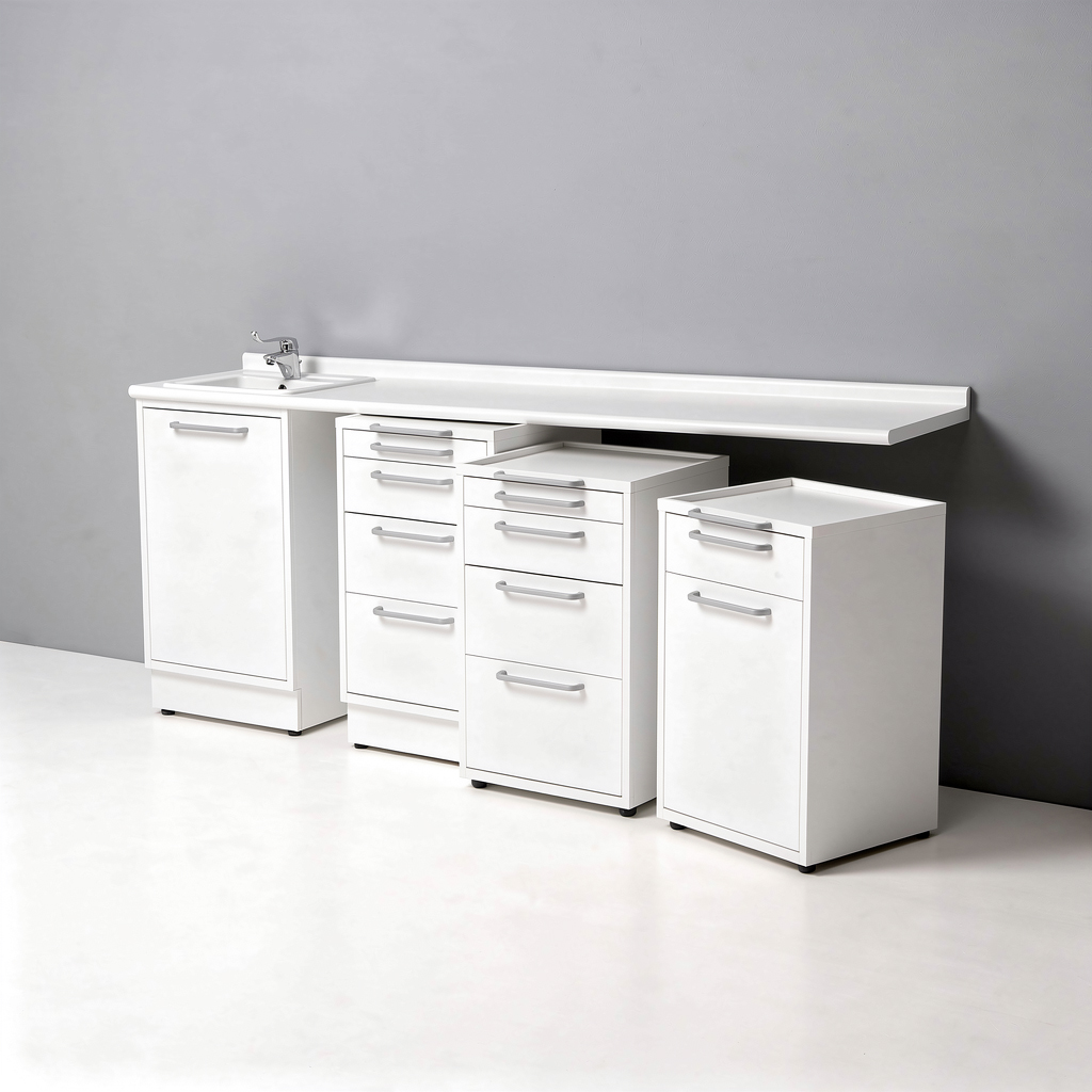 Mobili Easy Move su ruote per studio odontoiatrico, modulari e progettati per organizzare lo spazio clinico con ordine e igiene