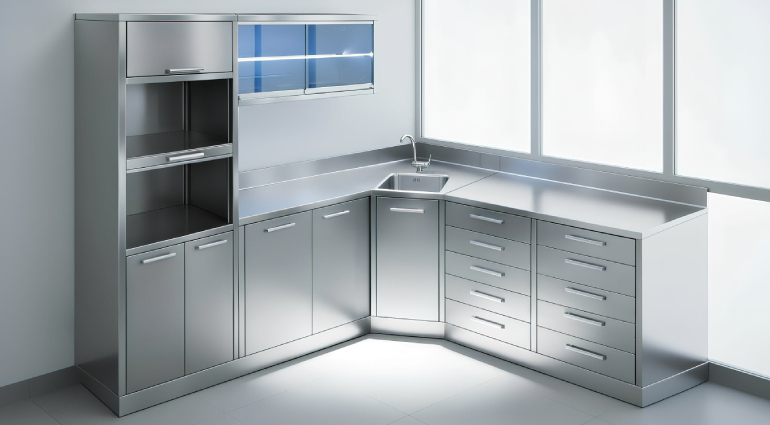 Sala di sterilizzazione Sterinox in acciaio inox per odontoiatria, chirurgia e veterinaria