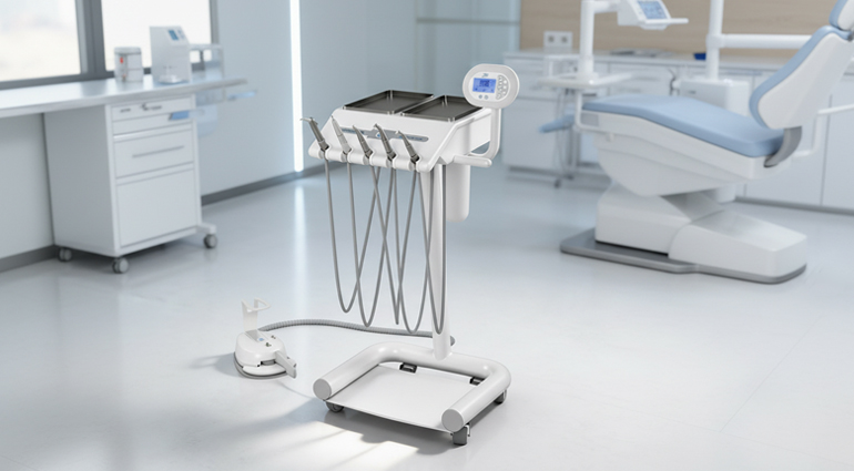 PROPHY 900 surgical dental cart, ergonomic medical trolley support for all oral care treatments, Made in Italy