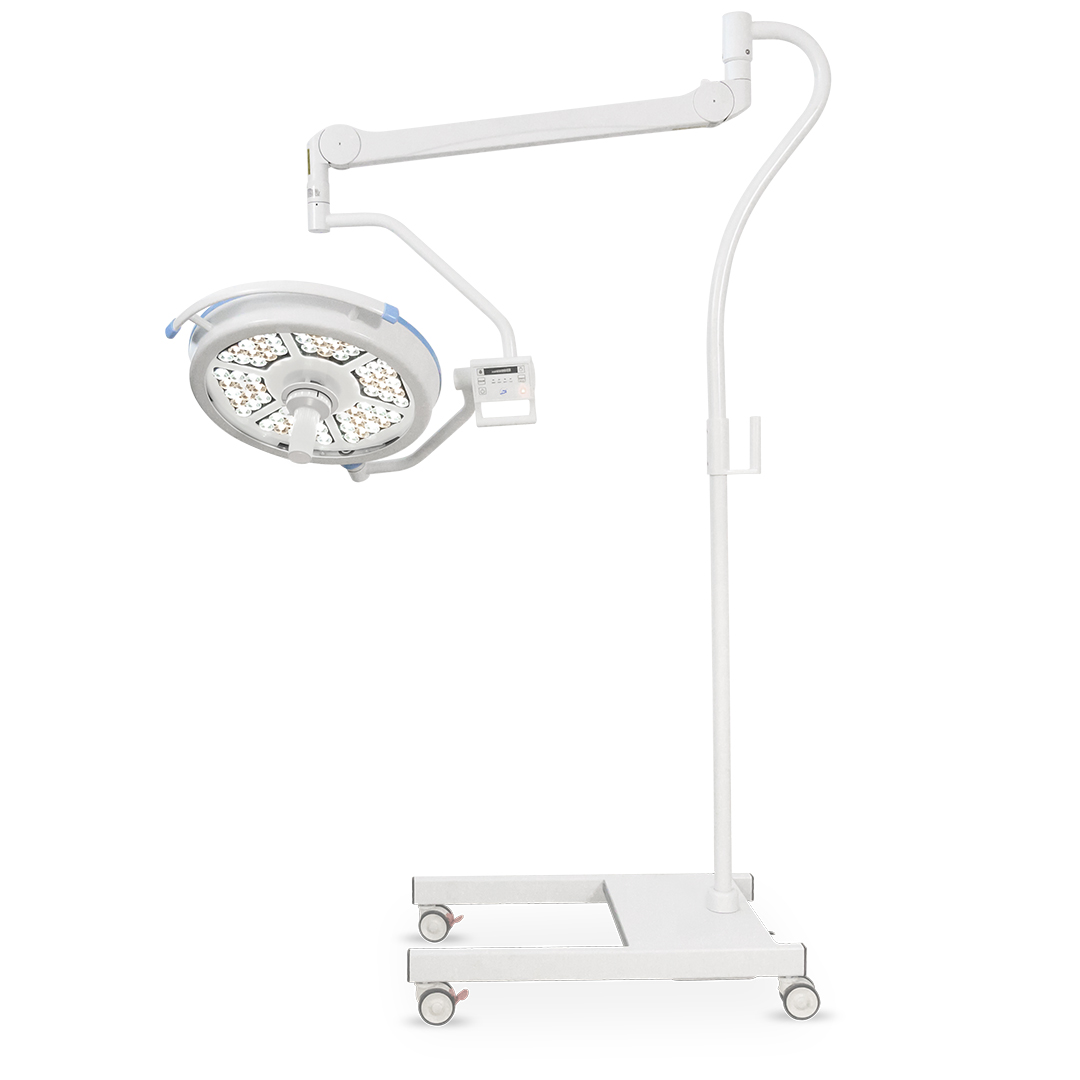 Surgical MultiLED shadowless operating light on mobile stand – stand configuration, high-performance system