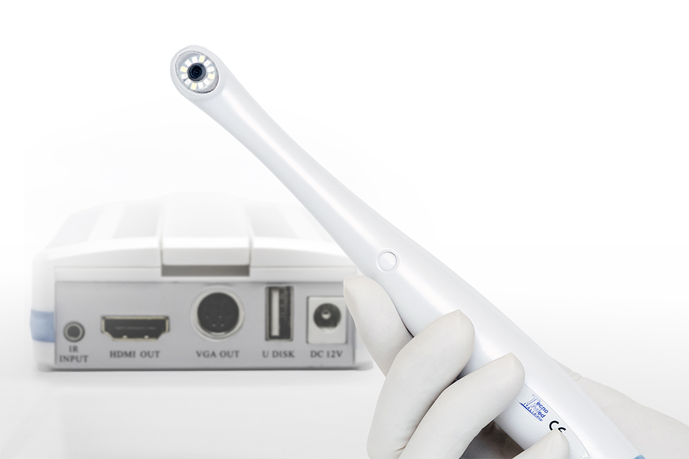 Telecamera intraorale DETECT WiFi con luce blu per rilevamento di carie, placca e tartaro