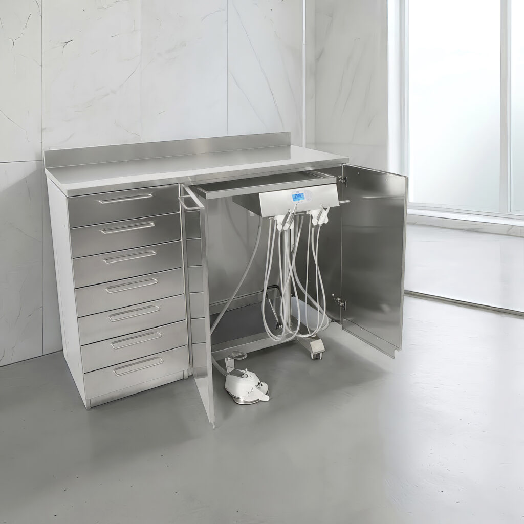 MAYCART – Italian Stainless Steel Dental Surgical Cart with Integrated Mayo Table - 4