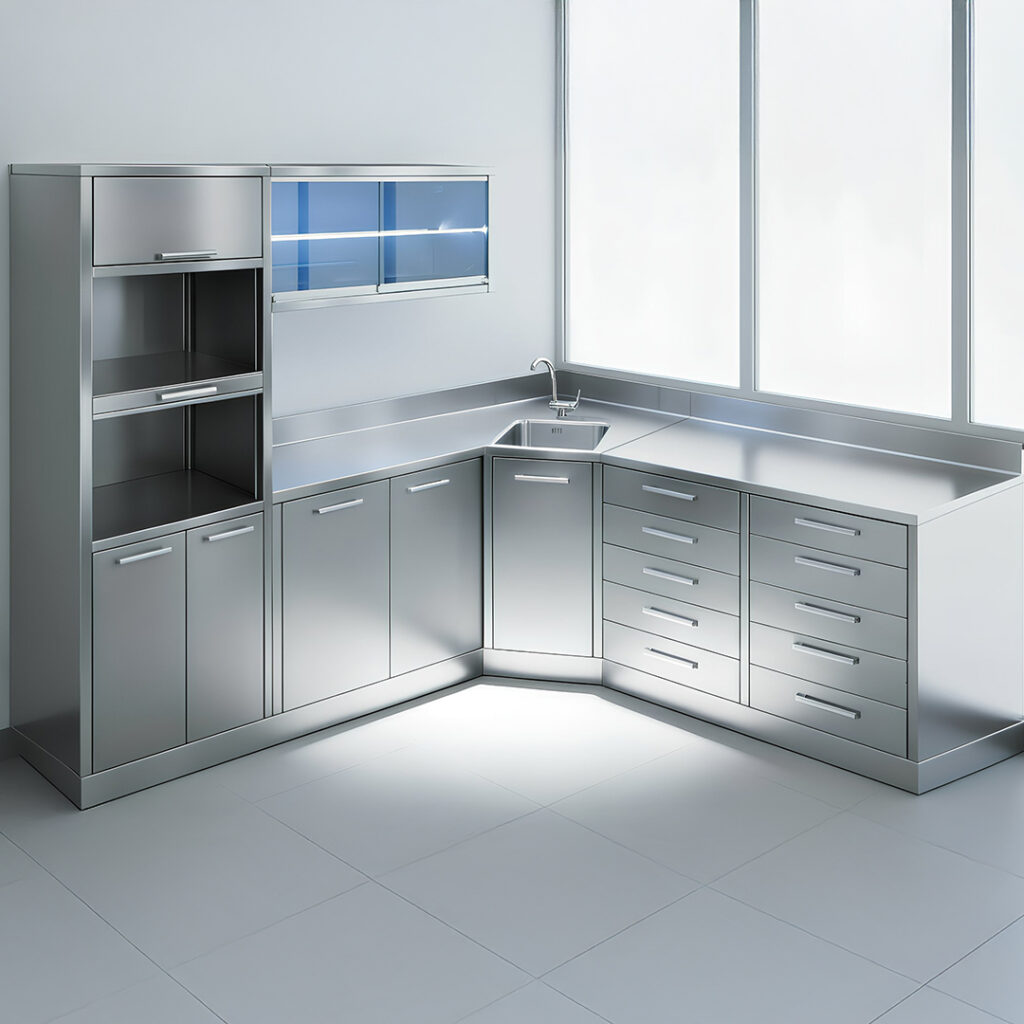 Sala di sterilizzazione Sterinox in acciaio inox per odontoiatria, chirurgia e veterinaria